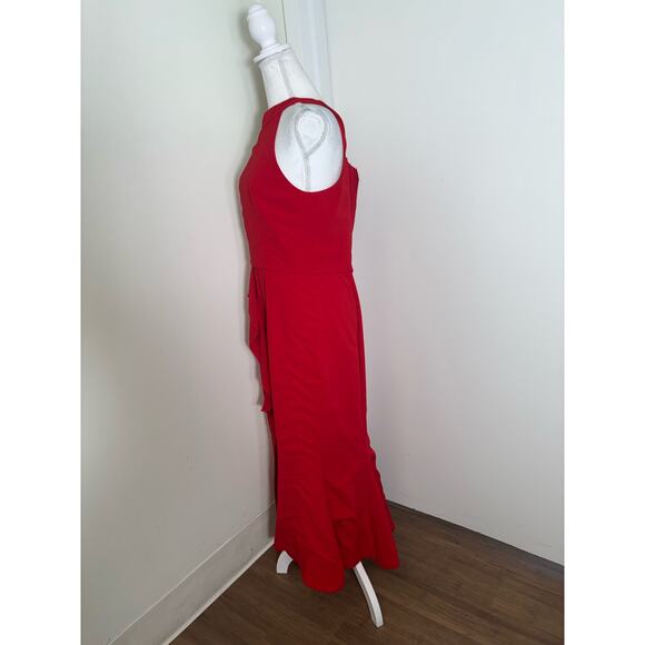 Nicholas Red Piper Evening Gown Sz 10 - Picture 2 of 4